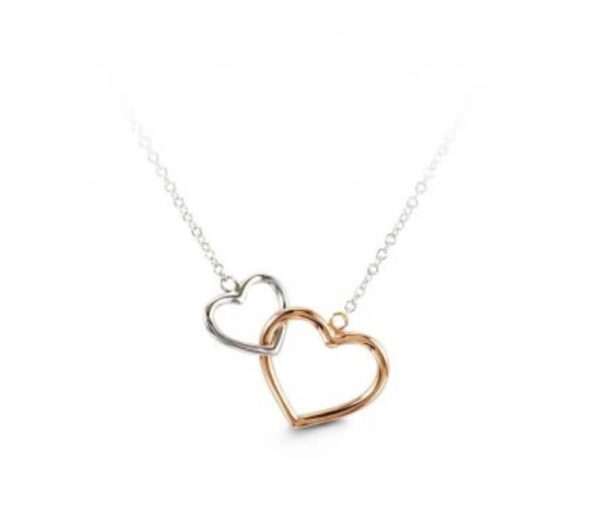 10KT White and Rose Gold Pendant with 10kt White Gold Chain 18’’
