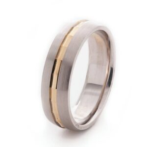 10kt White and Yellow Gold Wedding Band