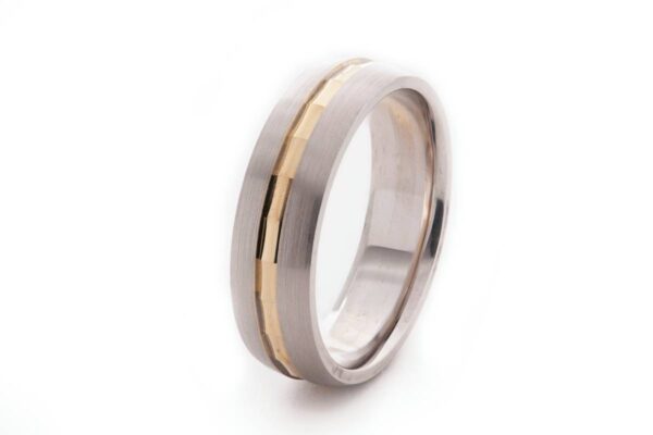 10kt White and Yellow Gold Wedding Band