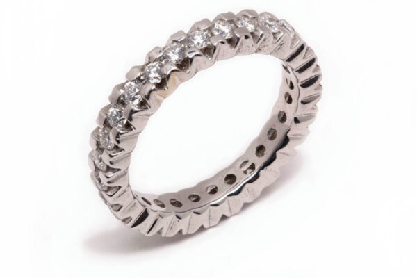 14kt White Gold Diamond Eternity Wedding Band