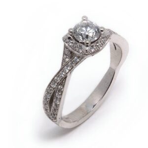 14kt White Gold Engagement Ring