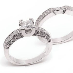 14kt White Gold Engagement Set