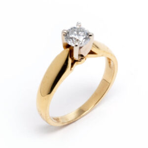 18kt Yellow and White Gold Engagement Ring