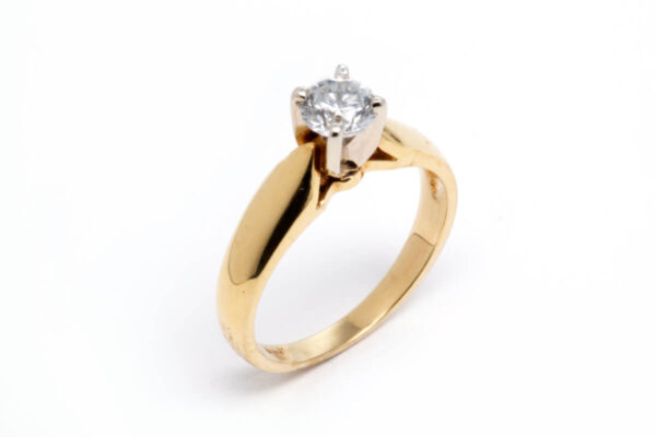 18kt Yellow and White Gold Engagement Ring