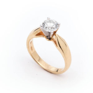 14kt Yellow and White Gold Engagement Ring