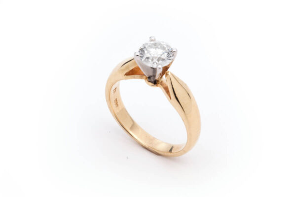14kt Yellow and White Gold Engagement Ring