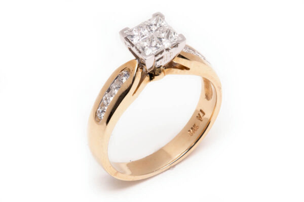 14kt Yellow and White Gold Engagement Ring