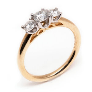 14kt Yellow and White Gold Engagement Ring