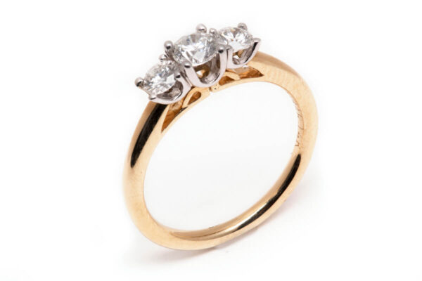 14kt Yellow and White Gold Engagement Ring