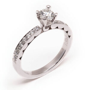 14kt White Gold Engagement Ring