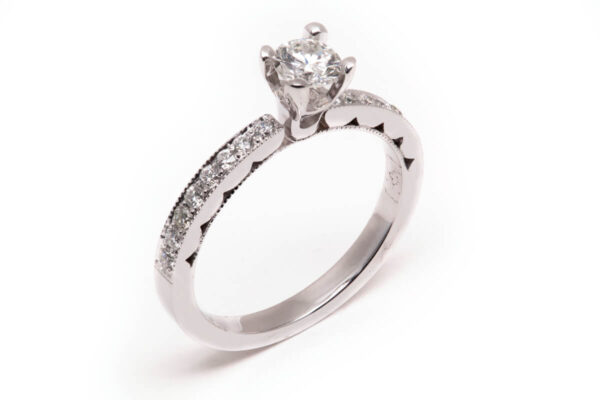 14kt White Gold Engagement Ring