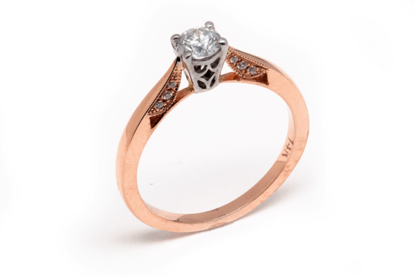 14kt Rose Gold Engagement Ring
