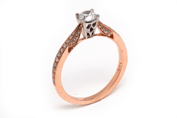 14kt Rose Gold Engagement Ring