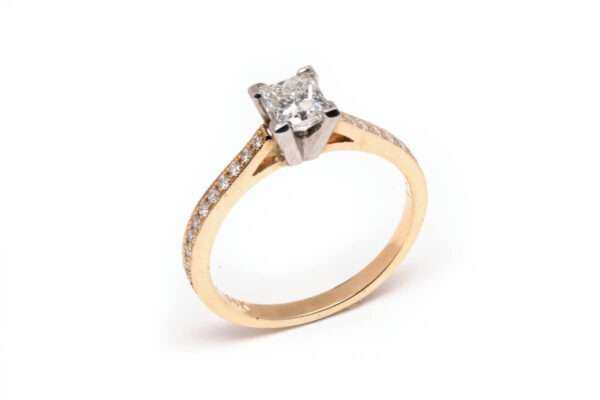 14kt Yellow and White Gold Engagement Ring