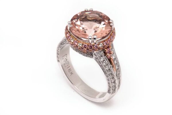 18kt White and Rose Gold Engagement Ring