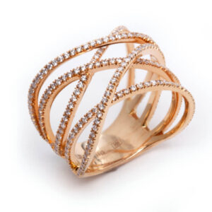 18kt Rose Gold Diamond Fashion Ring