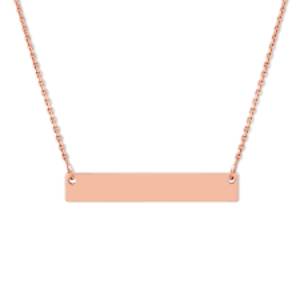 10KT Rose Gold Name-Plate Necklace