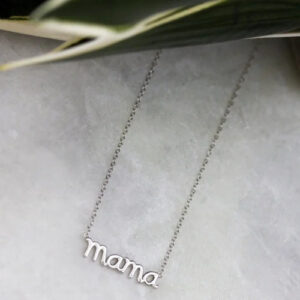 Silver Mom necklace