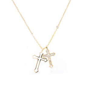 Silver cross necklace