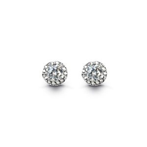 Silver birthstone earrings