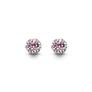 Silver birthstone earrings