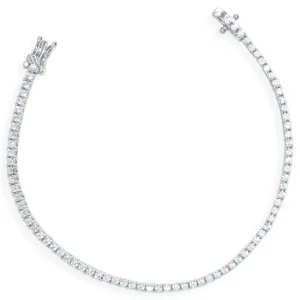 Silver Tennis Bracelet with CZ