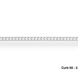 925 silver curb chain 18''