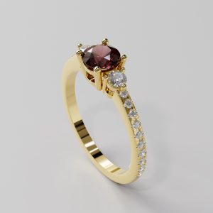 Ruby and Diamond Engagement Ring