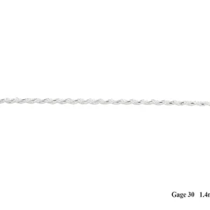 Sterling silver rope chain 24''.