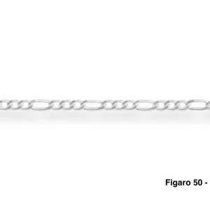 Sterling silver figaro chain 24''.