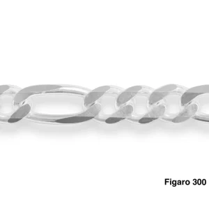 925 Sterling silver figaro chain 20''