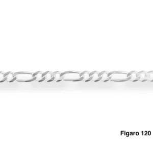 Silver figaro chain 22''