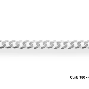 Sterling silver curb chain 22''