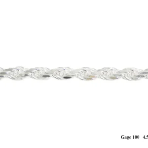 925 sterling silver rope chain 20''