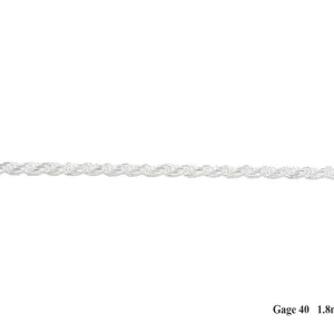 Sterling silver rope chain 24''.