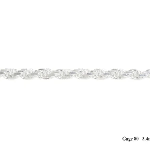 Sterling Silver Rope Chain 20''