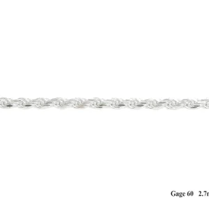 925 sterling silver rope chain 24''