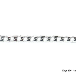 925 Silver Square Curb Chain 22''
