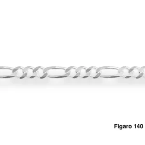 925 Sterling silver Figaro bracelet