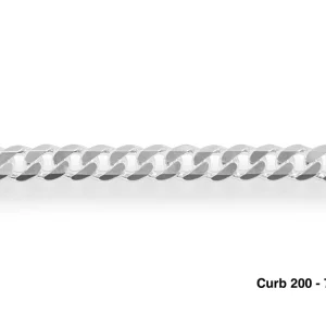 925 sterling silver curb link bracelet.