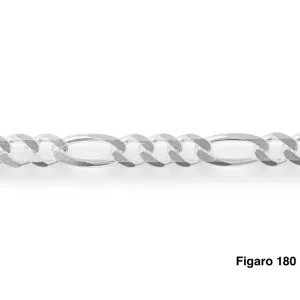 925 sterling silver Figaro bracelet